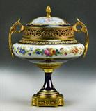 38. French Sevres Style Porcelain Covered Potpourri