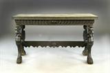 45. R.J. Horner Quality Mahogany Winged Griffin Partner's Desk