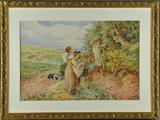 52. Style of Myles Birket Foster Watercolor on Board