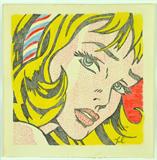 51. Style of Roy Lichtenstein Watercolor on Heavy Paper