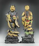 21. Pair Chinese Ink Stone Figures