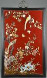 28. Chinese Qing Lacquer Appliqued Panel