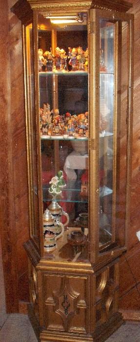 Curio Cabinet - Goebel Hummel Figurinesm etc.