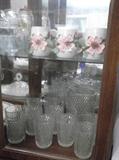 Hobnail lemonade set and hand-crafted Dogwood ceramic cups