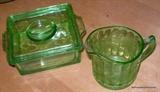Depression glass refrigerator bowl/creamer