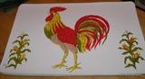 Rooster placemats in plastic retro