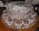 Heisey Punch Bowl, underplate and 24 cups, also dipper