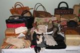 Handbags, gloves and scarves abound