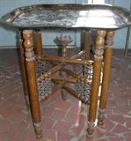 Barley twist base for table, tray on top not original