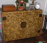 Henredon marbelized asian style cabinet 1970's