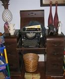 Antique Typewriter desk table with Remington antique typewriter