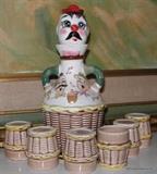 Japanese Whiskey Jug with small shots