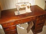 Singer Sewing Machine and Cabinet