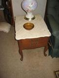 End Table with stone top