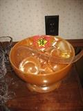 Carnival Fire King Punch Bowl and cups