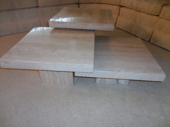 Marble 3 Dimensional Cocktail Table