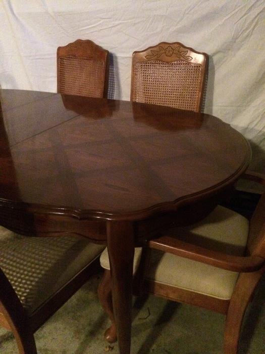 another photo of the parquetry top dining table