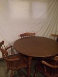 Kellar maple dining table and four chairs