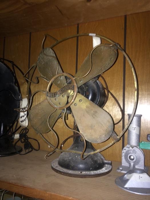WESTINGHOUSE VINTAGE ELECTRIC FAN WITH BRASS BLADES