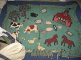 hand hooked farm rug