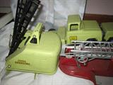 Tonka metal trucks and fire engine