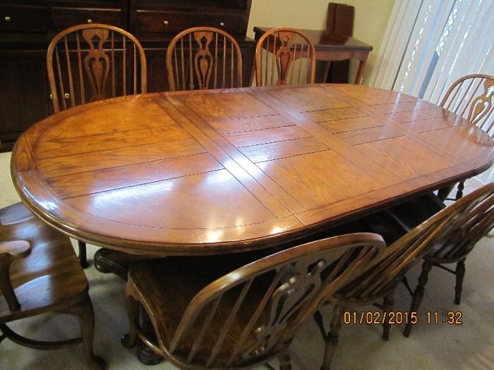 Outstanding Drexel Table and Windsor Chairs