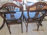 Antique Table and Matching Shield Back Chairs