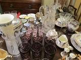 Fine china and crystal  Pristine condition