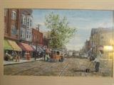 Charming print of Rutherford street scene