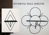 50's Metal wall shelves