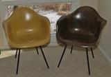 EARLY EAMES FIBERGLASS CHAIRS FOR HERMAN MILLER