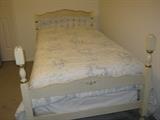twin bed (w/Serta mattress) in French Provincial, bed has canopy as well, part of girl's bedroom suite