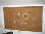 woven burlap wall hanging