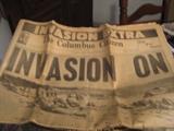 copy of June 6, 1944 D-Day newspaper from "The Columbus Citizen" (Columbus, Ohio) newspaper