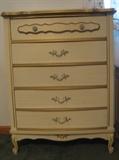 5 drawer chest, part of girls French Provincial bedroom suite