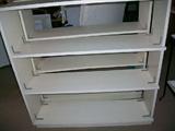 2 white shelves