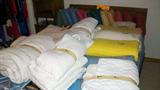 mattress pads, blankets and pillows