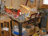 cords, tools, vices, and all kinds of hand and shop tools