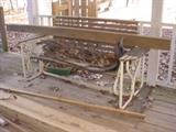 Vintage metal and wooden porch swing/glider