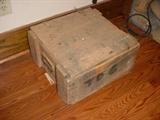 Old wooden ammo box