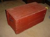 Old wooden trunk, used as a toy box