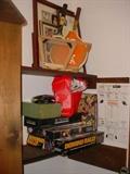 Some of the many vintage games, and sports equipment