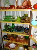 Amber, Marigold, Green, Pink..early stuff and in great condition. Carnival glass guy!! You'll like this!