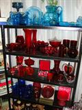 Some very nice pieces of blue and ruby..very unusual.