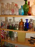 Lots of bottles, colored bottles...