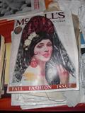 Lots of old magazines, old patterns (sewing), and sewing accessories.