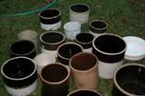 Lots of crocks, all sizes - good condition (most of them)