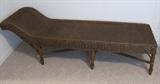 Antique Wicker Chaise Lounge.