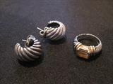 David Yurman Ring & Earrings.