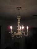 Italian white porcelain chandelier